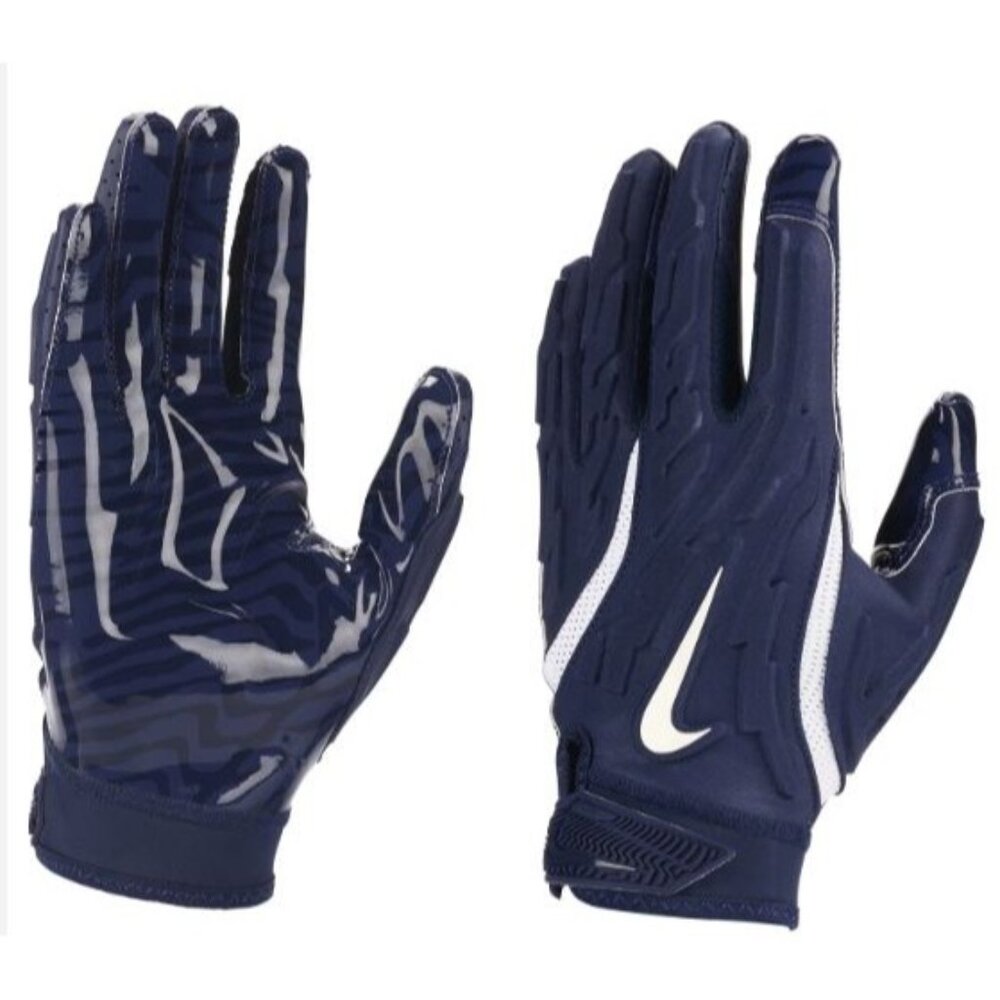 Nike Football Size Youth Large Superbad Gloves Navy White NWT